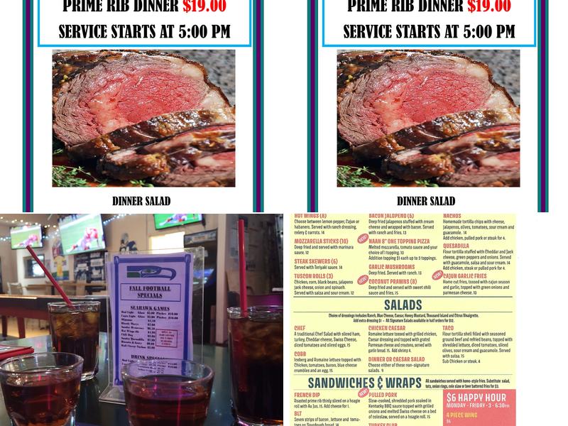 Classics Sports Bar Menu