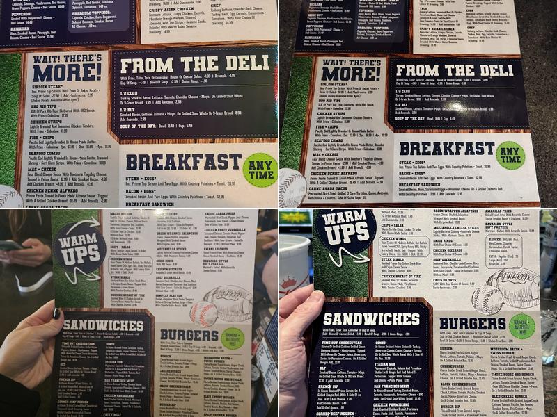 Time Out Ale House Menu