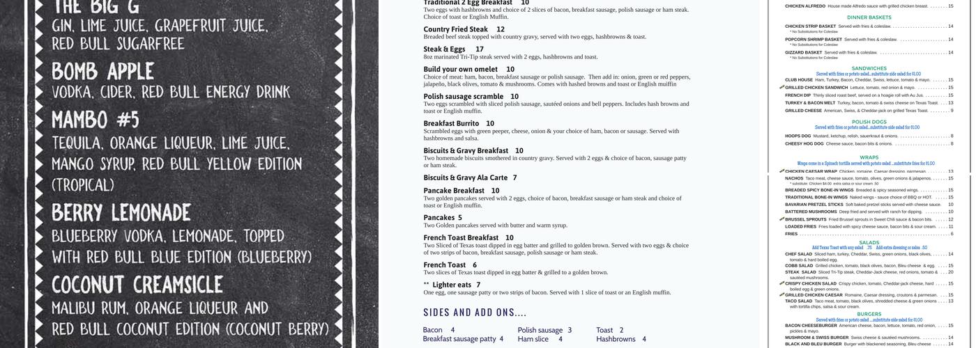 Hoops Menu
