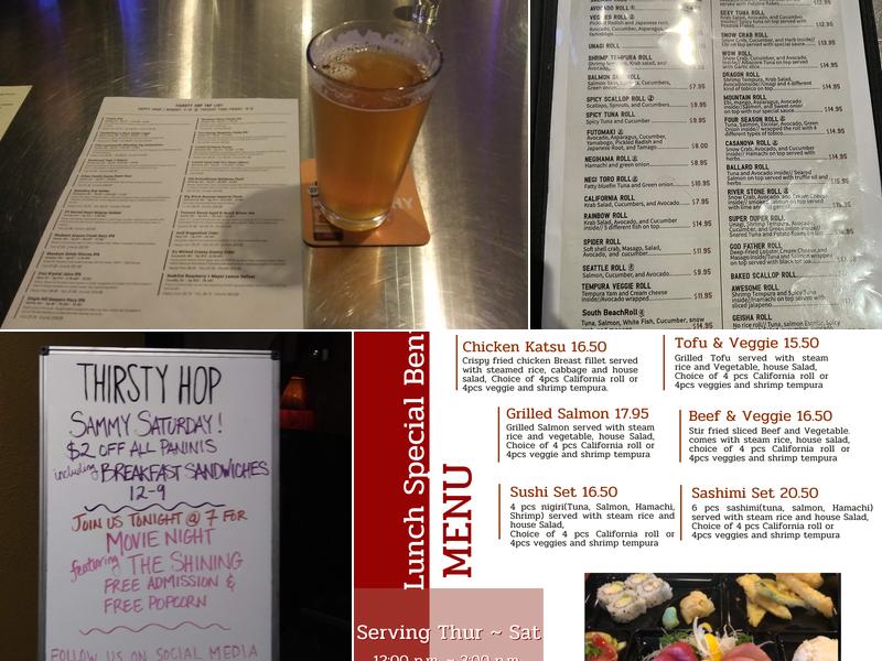 Thirsty Hop Menu
