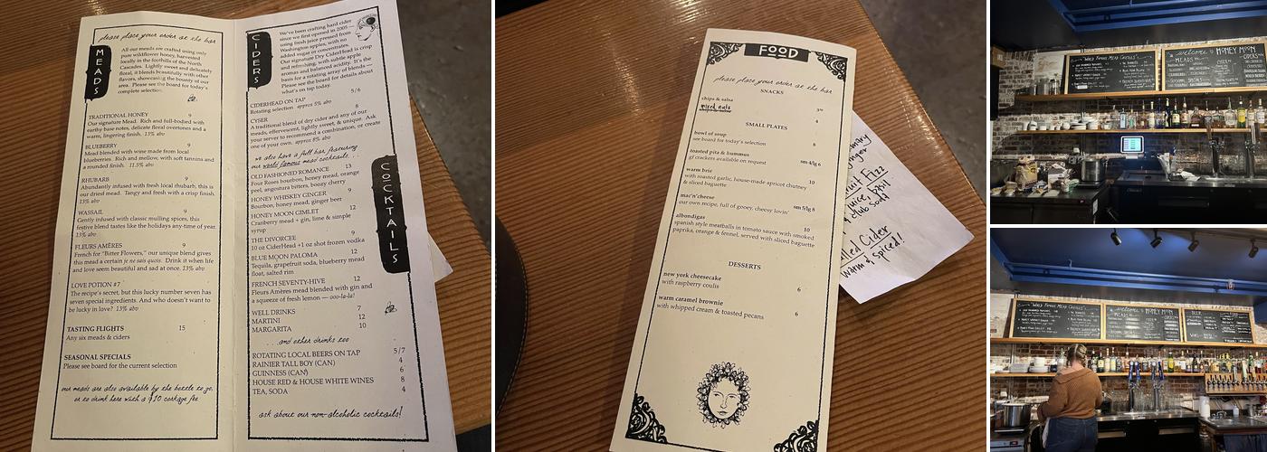 Honey Moon Mead & Cider Menu