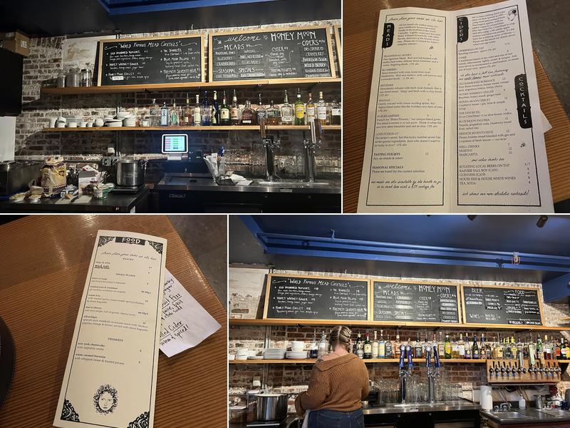 Honey Moon Mead & Cider Menu