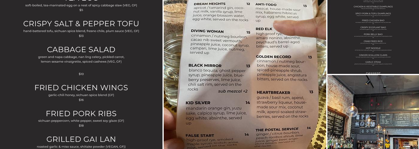 Redlight Kitchen & Bar Menu