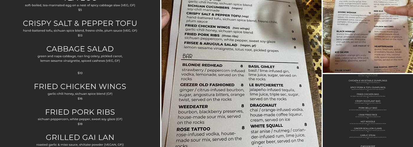 Redlight Kitchen & Bar Menu