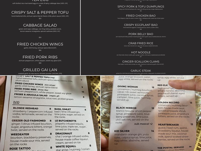 Redlight Kitchen & Bar Menu