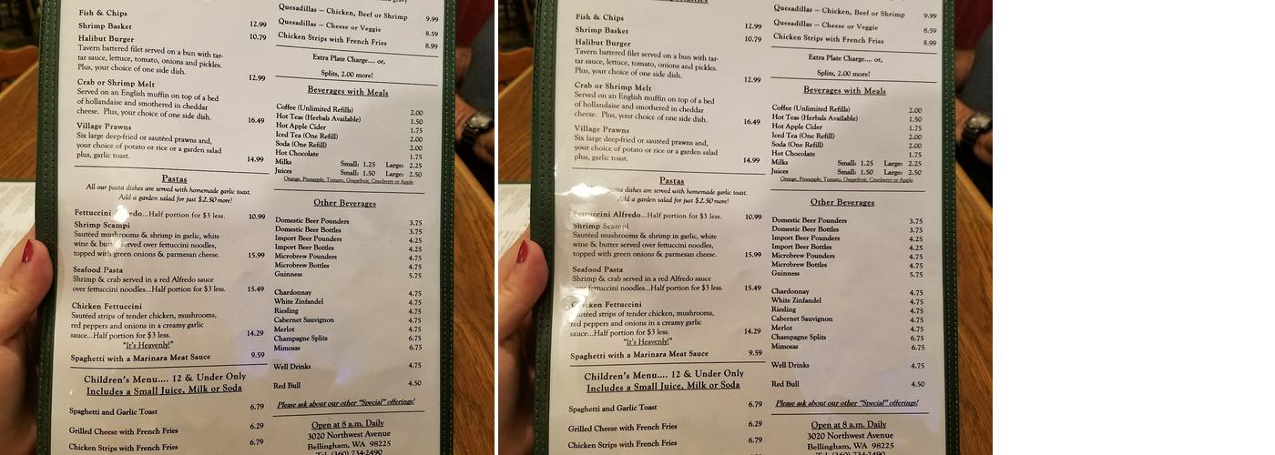 Village Inn Pub & Eatery Menu
