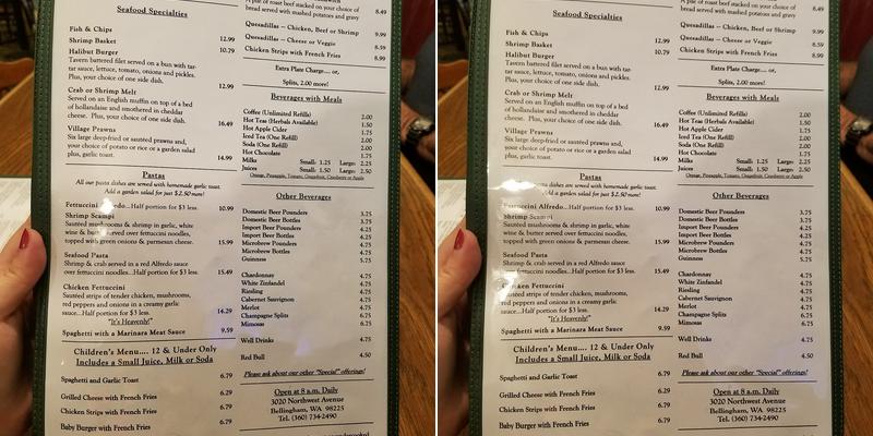 Village Inn Pub & Eatery Menu