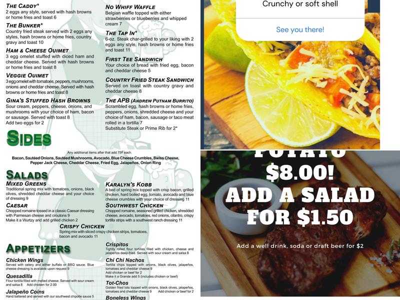 Foley's on the Green Menu