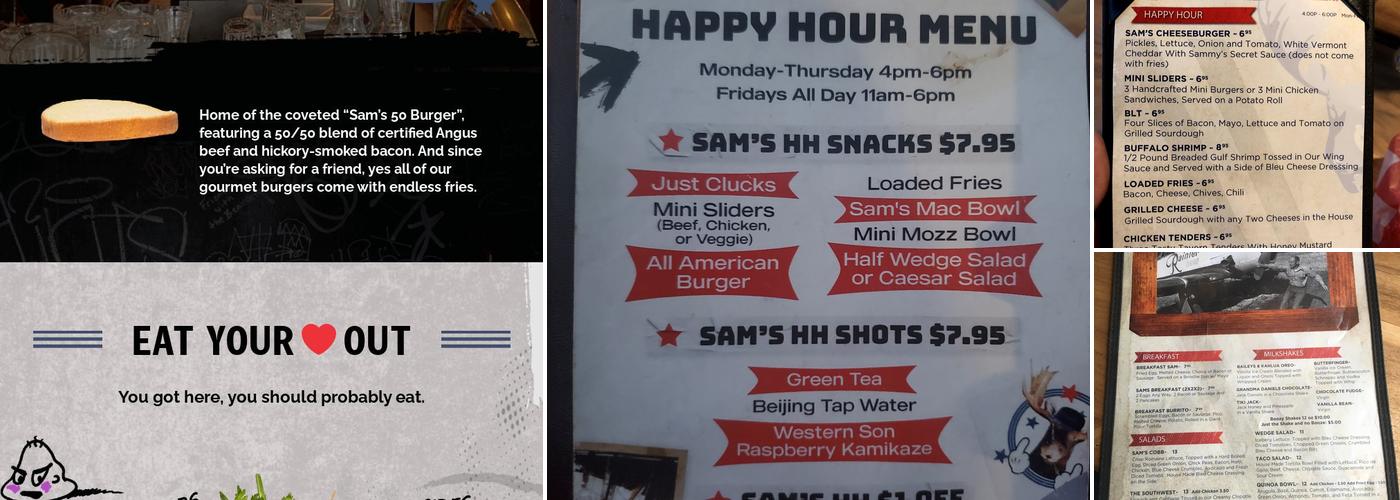 Sam's Tavern Menu