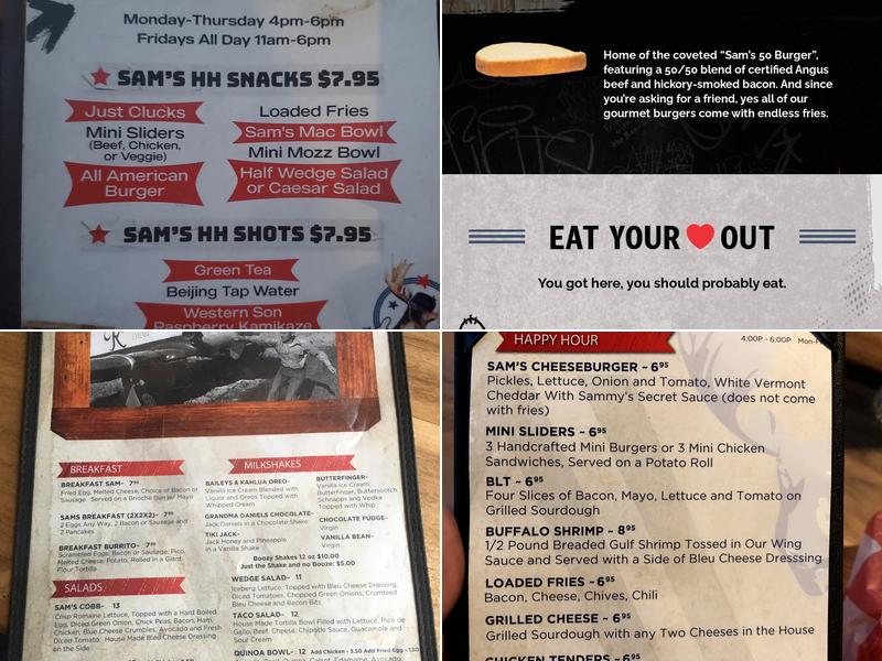 Sam's Tavern Menu