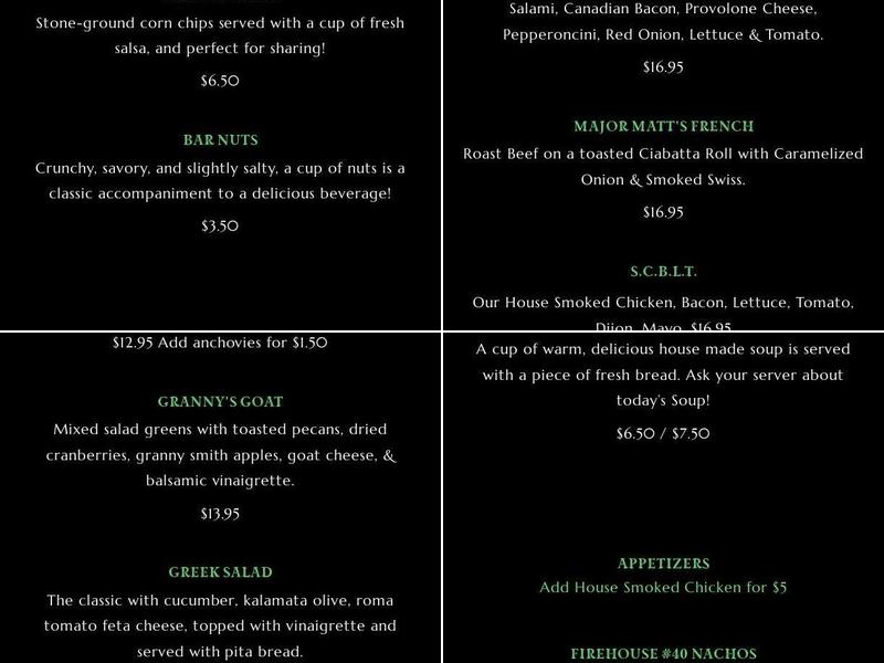 Fiddler's Inn Pub & Pizza Menu