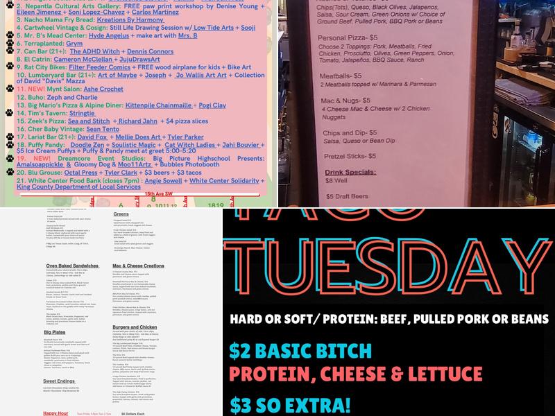 The Lumber Yard Bar Menu