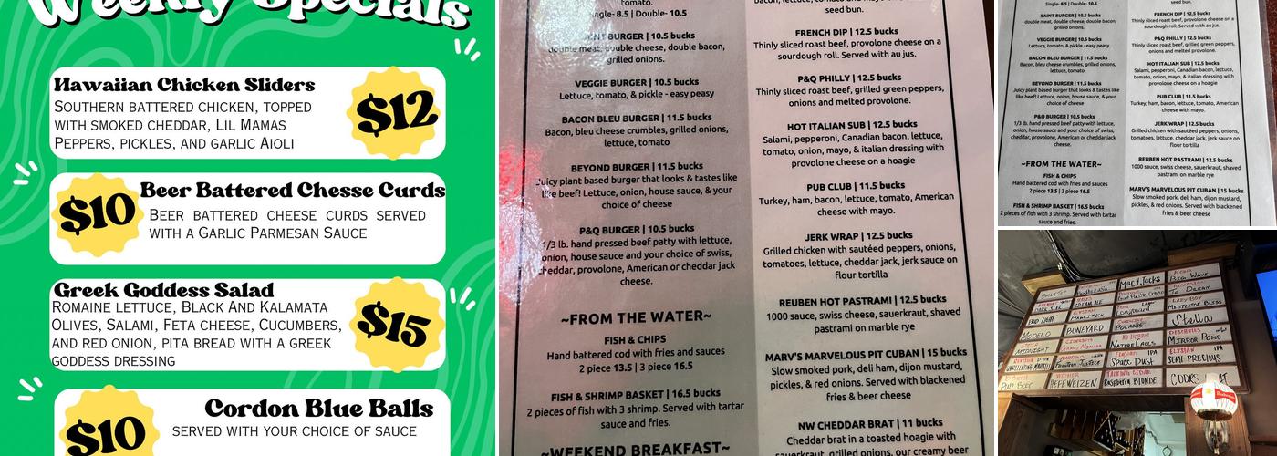 Pints & Quarts - Lacey Menu