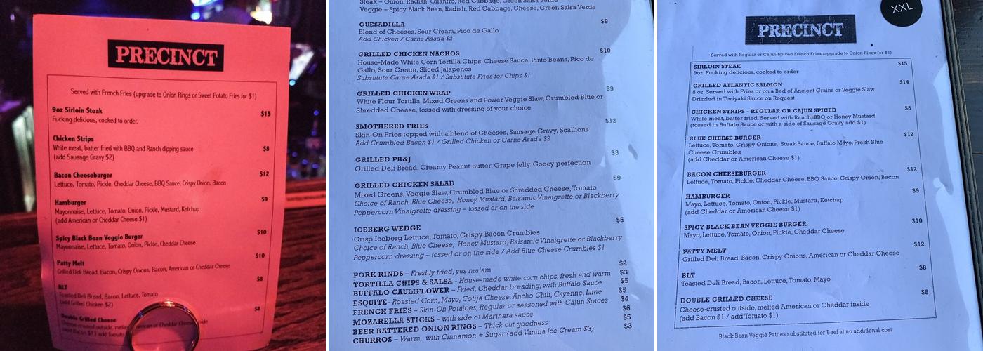Precinct Menu