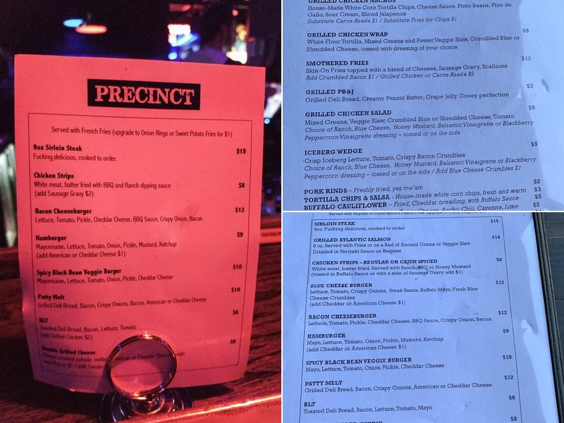 Precinct Menu