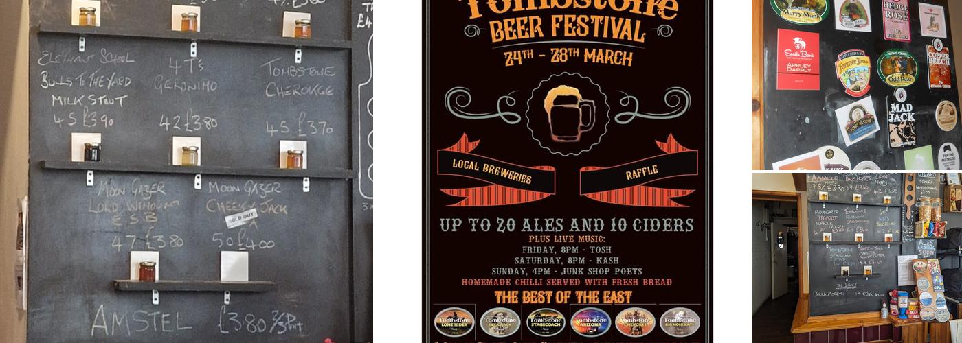 Tombstone Brewery & Saloon Bar Menu