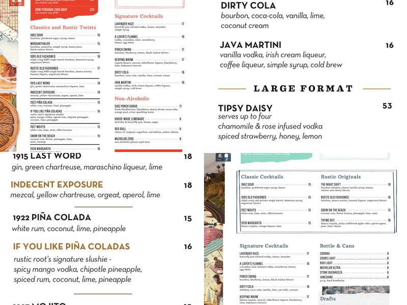 Rustic Root Menu