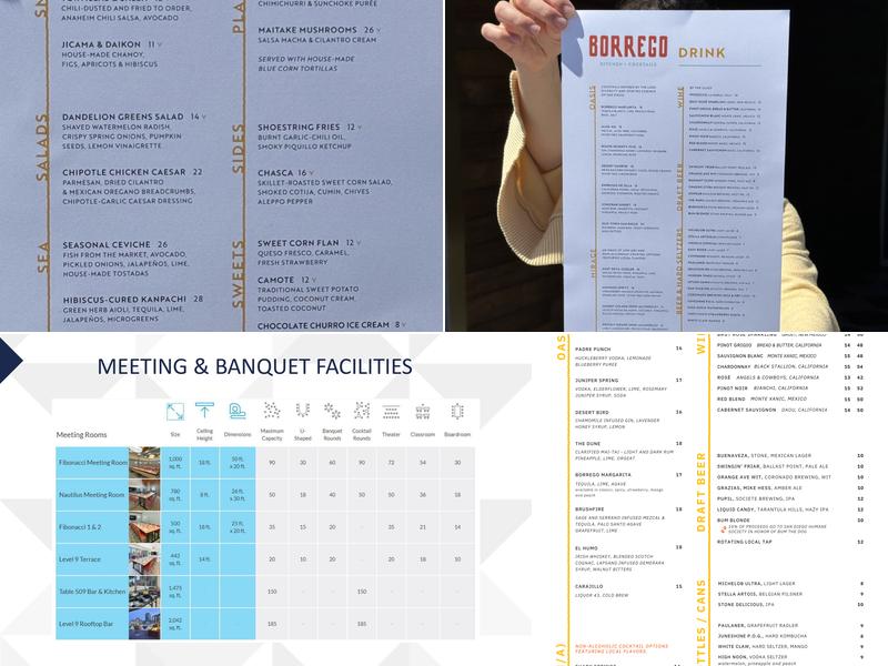 Borrego Rooftop Menu