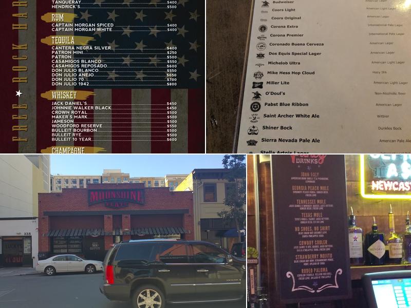 Moonshine Flats Menu