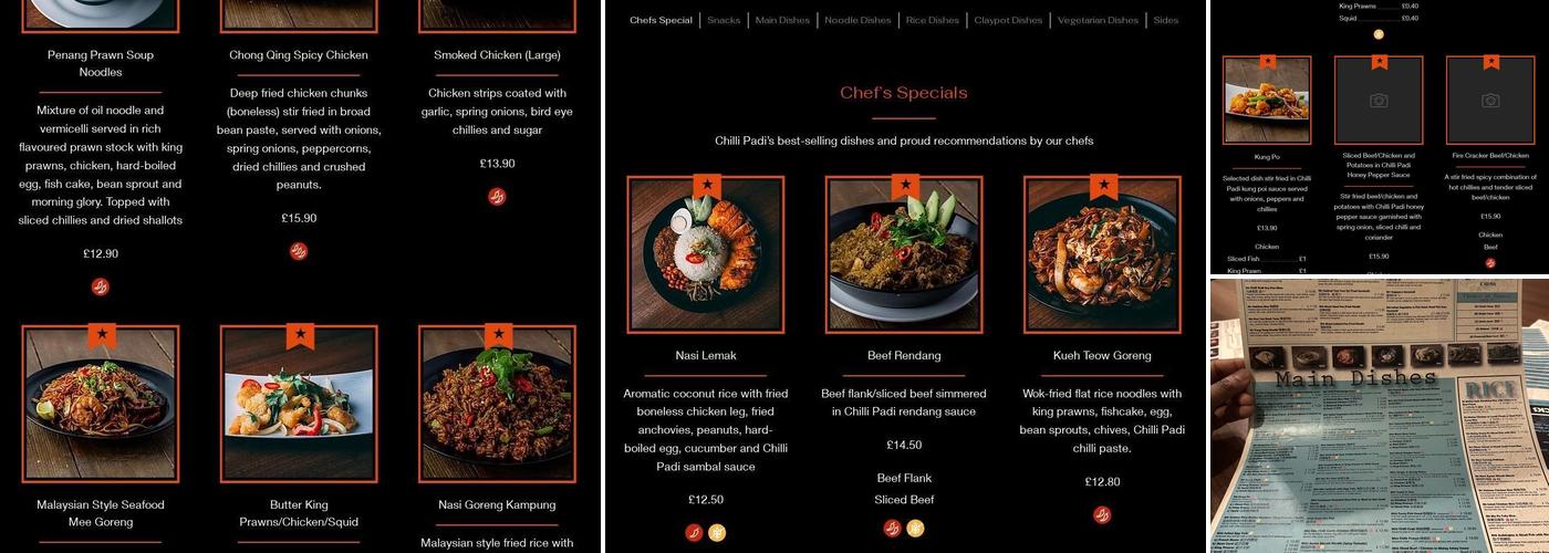 Chilli Padi Menu