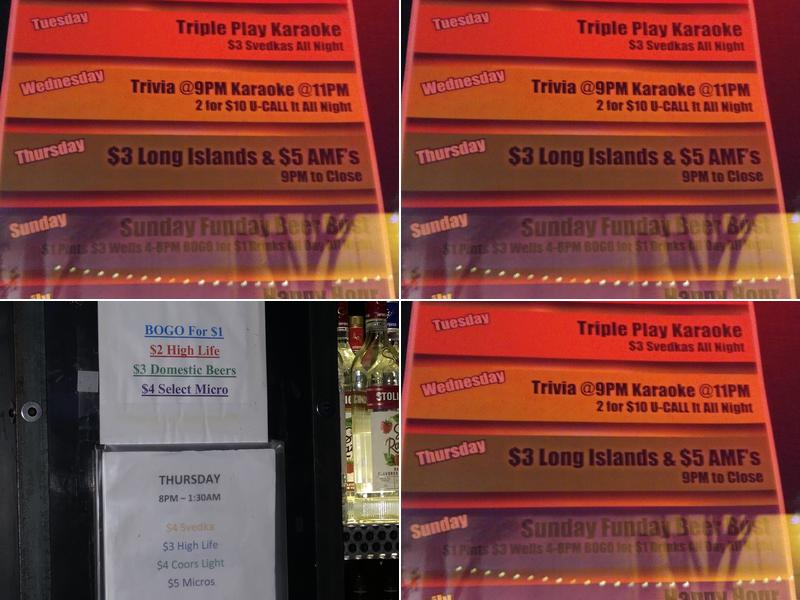 Splash Bar San Jose Menu