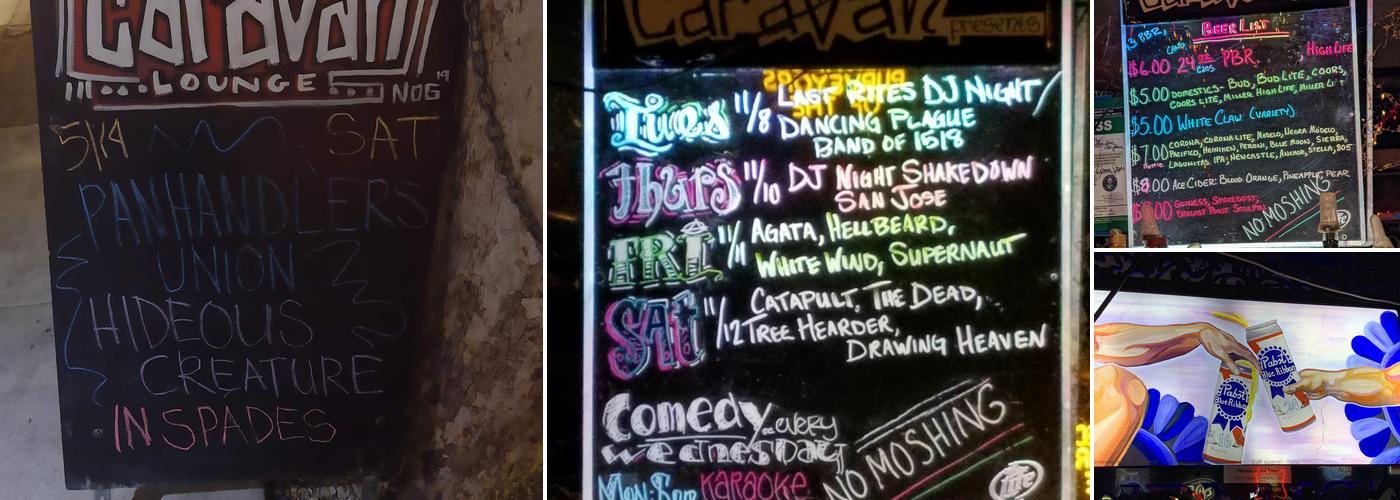 The Caravan Lounge Menu