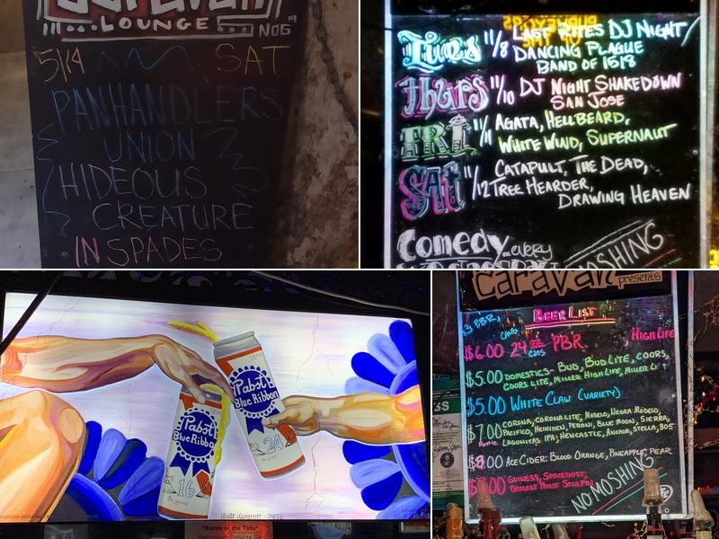 The Caravan Lounge Menu