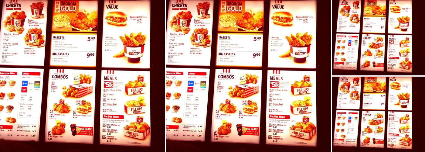 KFC Menu