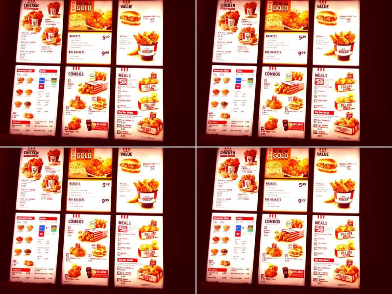 KFC Menu