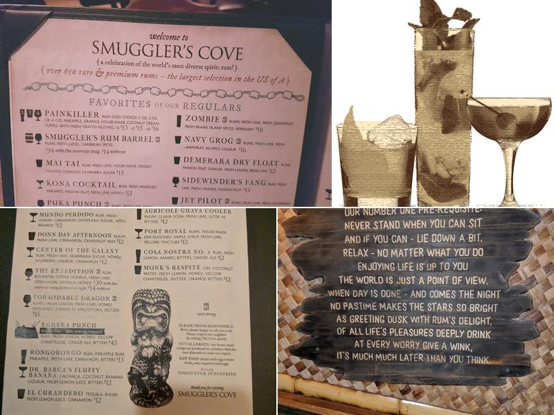 Smuggler's Cove Menu