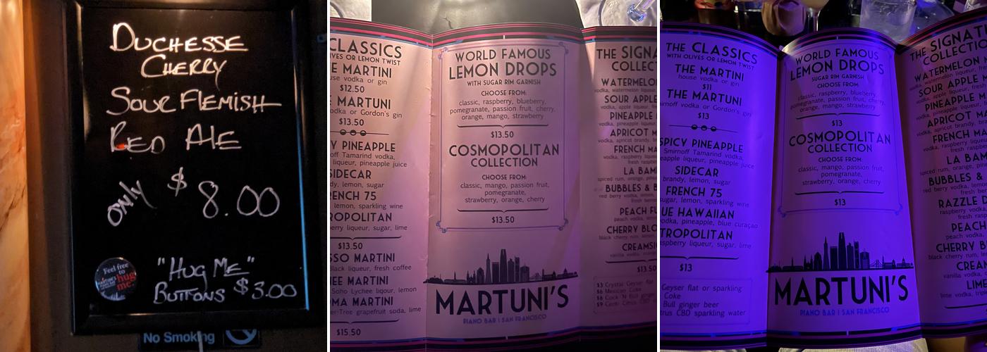 Martuni's Menu