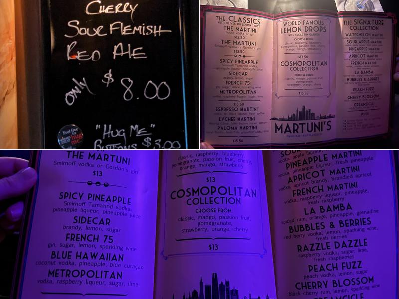 Martuni's Menu