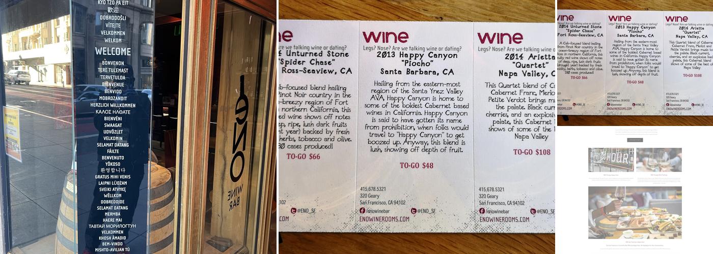 ENO Wine Bar Menu