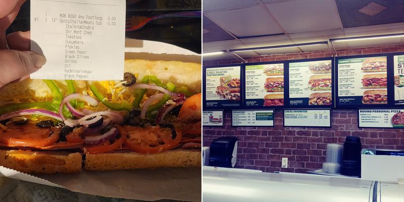 SUBWAY Menu