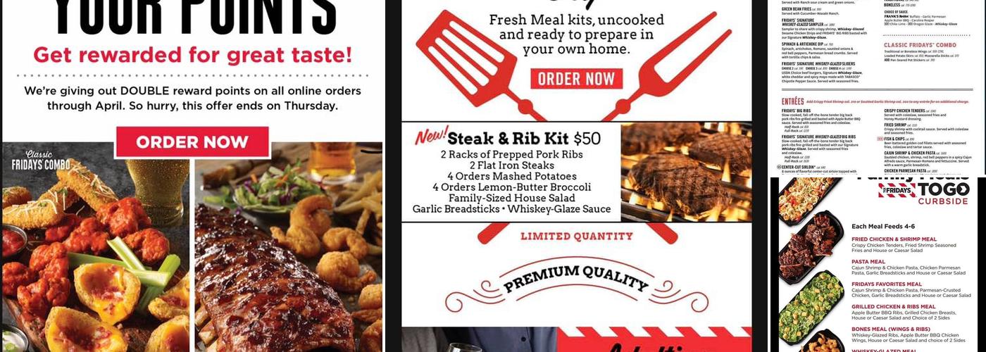 TGI Fridays Menu