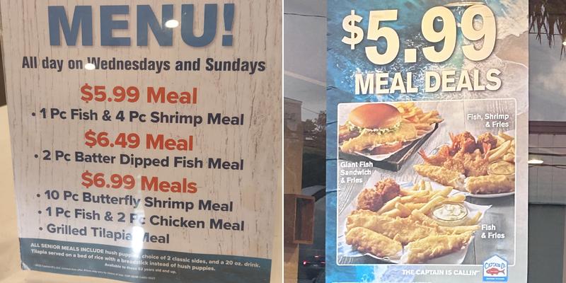 Captain D's Menu