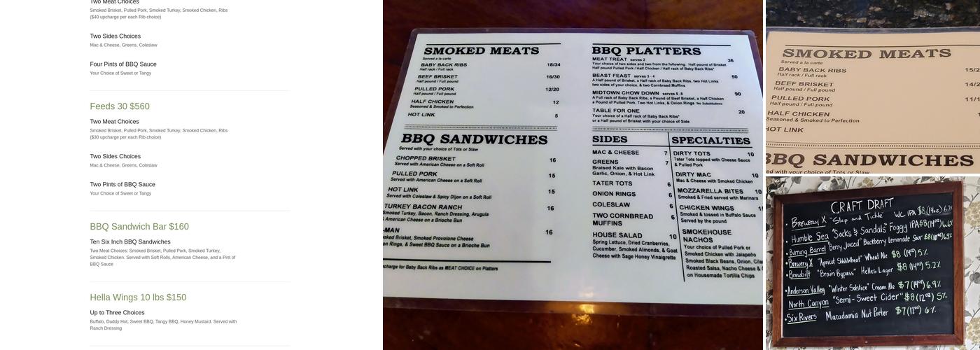 Tank House BBQ & Bar Menu