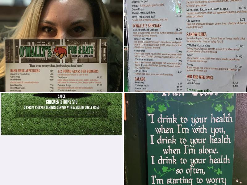 O'Mally's Irish Pub Menu