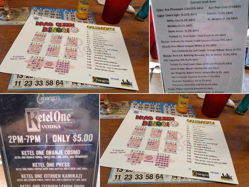 Mango's Sacramento Menu