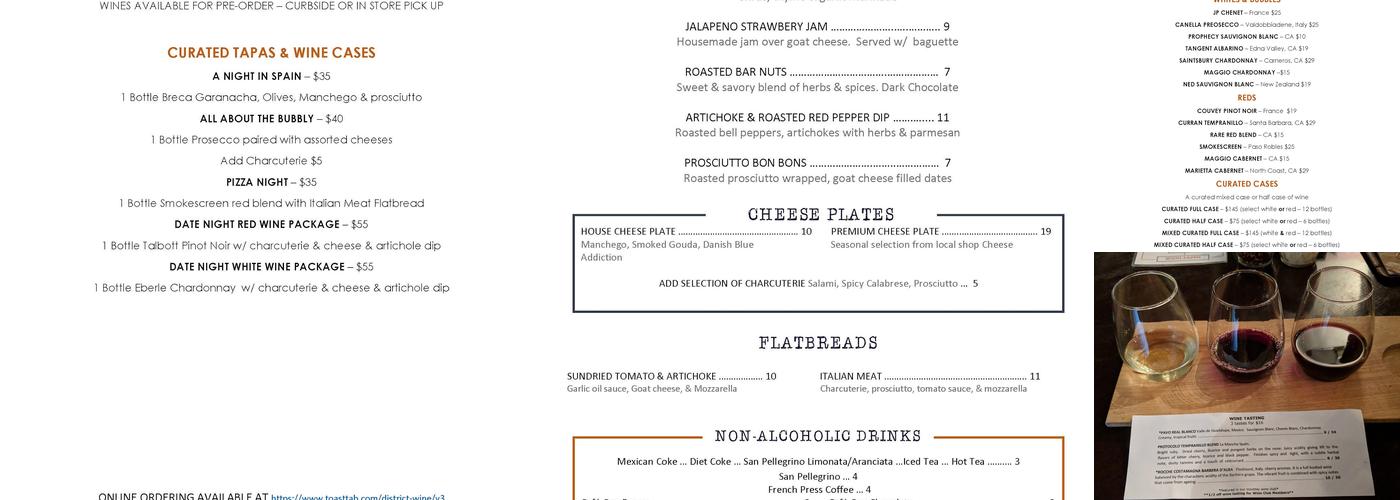 District Wine Menu