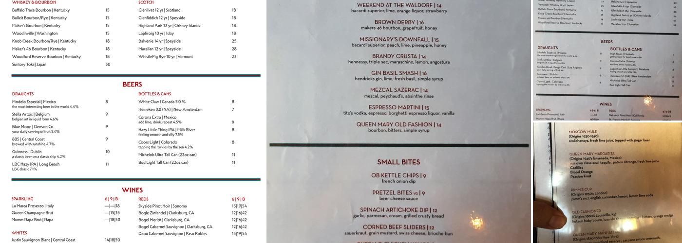 Observation Bar Menu