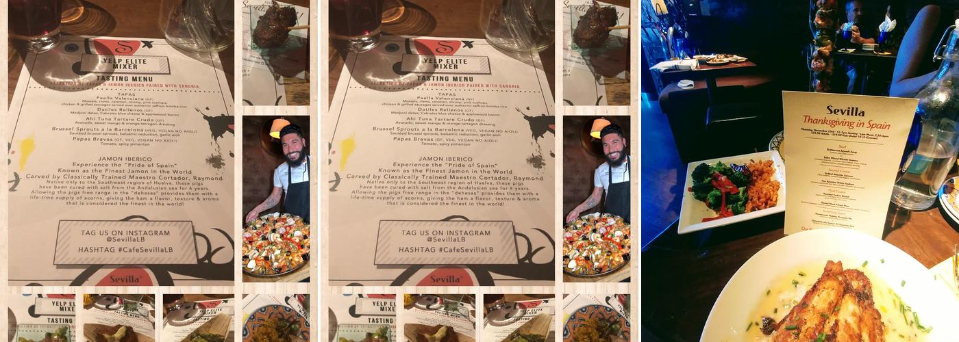 Sevilla Nightclub of Long Beach Menu