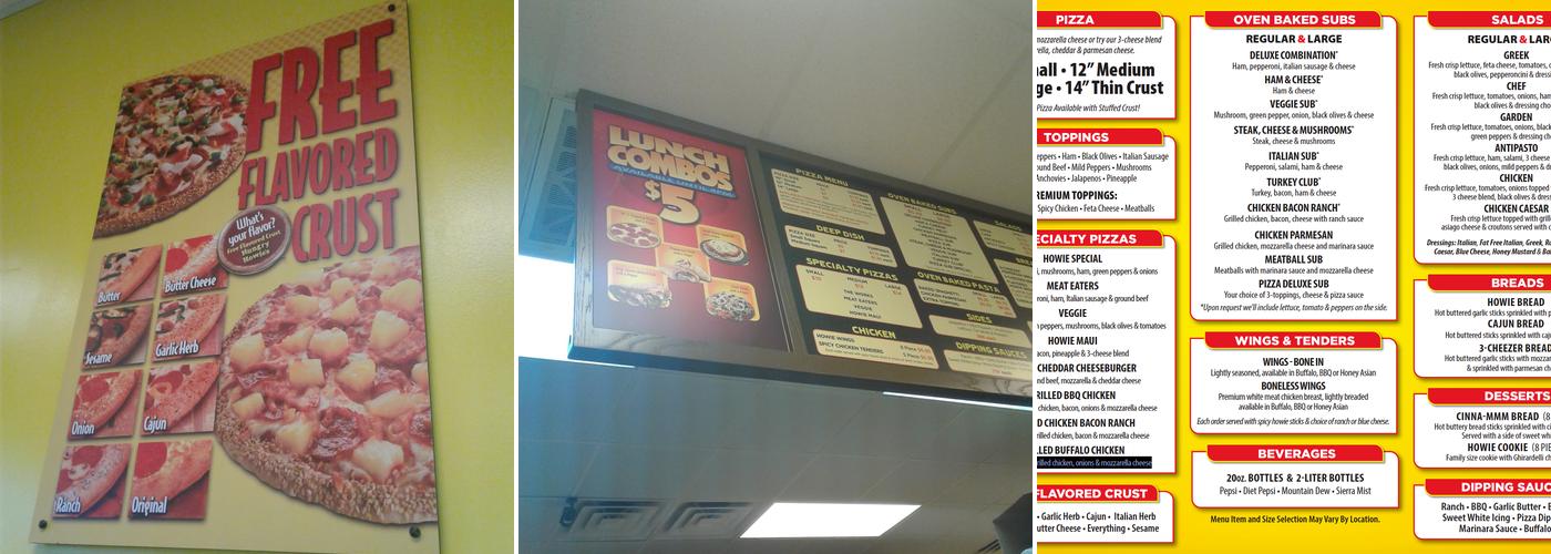 Hungry Howie's Pizza & Subs Menu