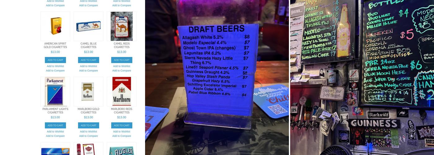 Merchants' Saloon Menu