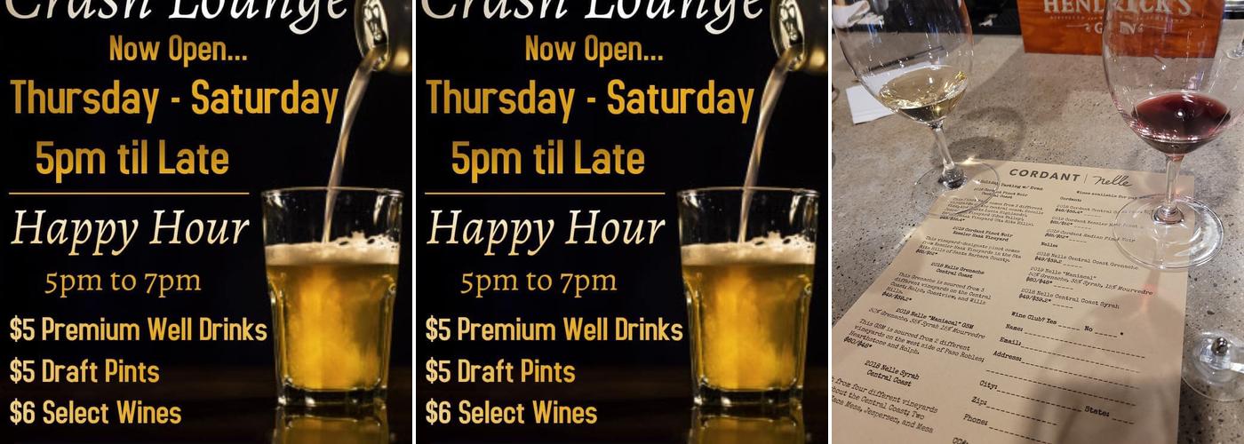 Crash Lounge Menu