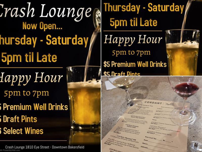 Crash Lounge Menu