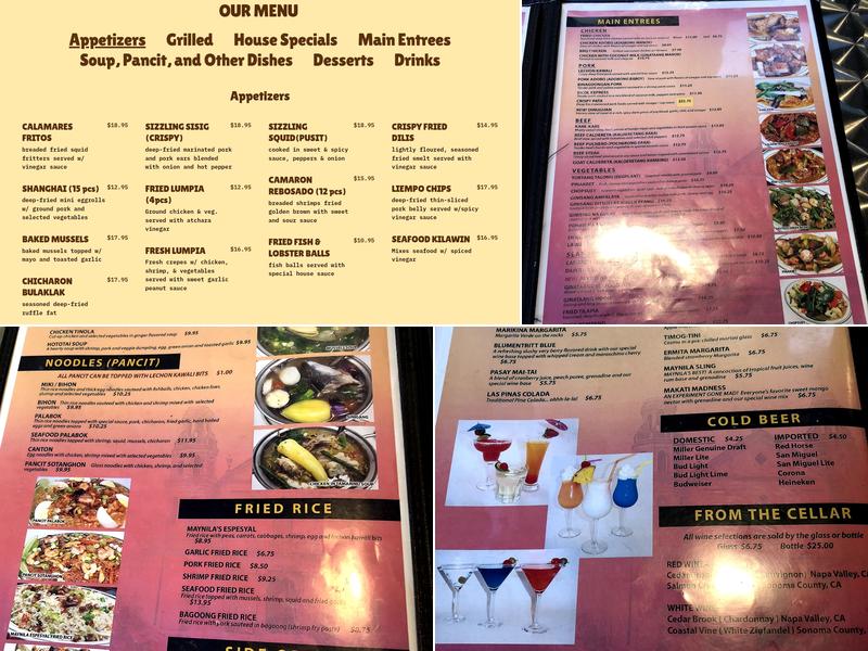 Maynila On Main Street Menu