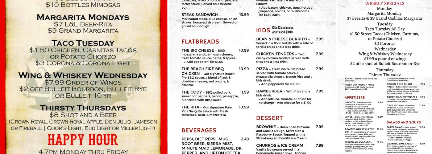 Lopez & Lefty's Menu