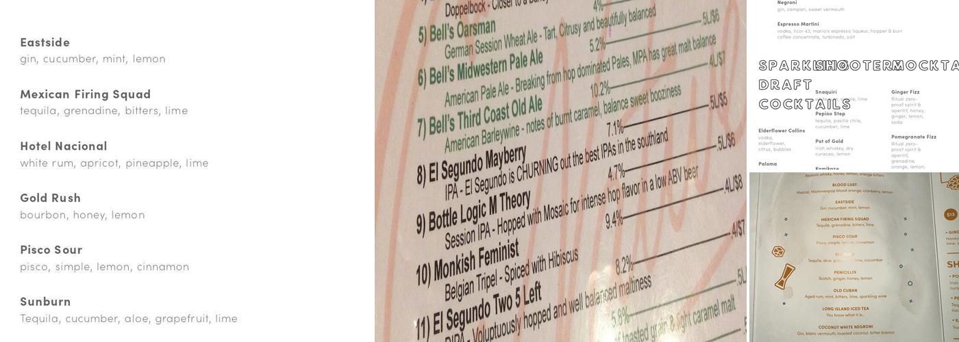 Native Son OC Menu