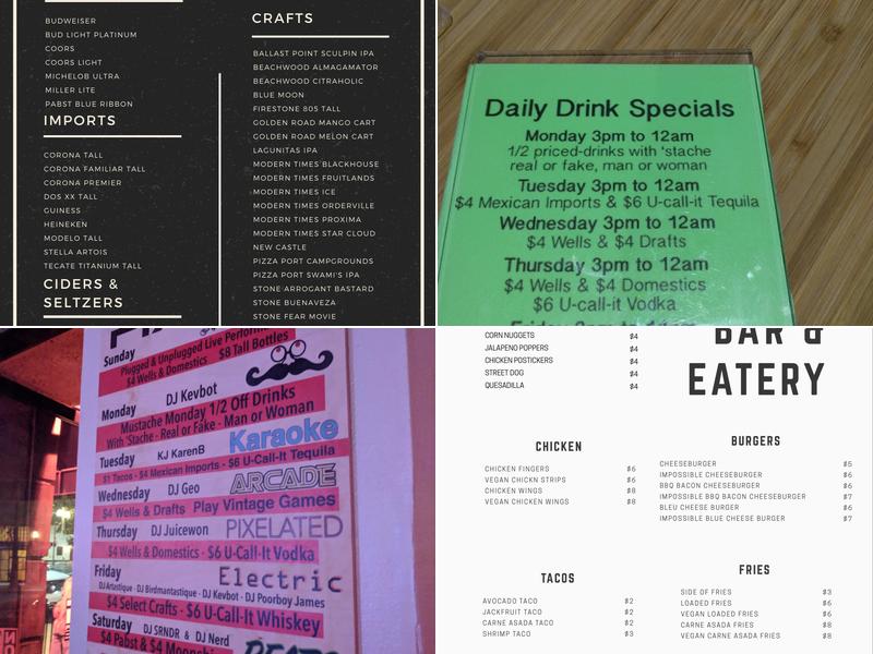 Pixels Bar & Eatery Menu